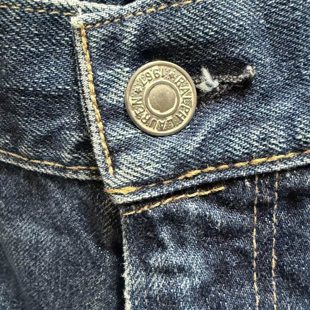 MENS POLO RALPH LAUREN CLASSIC 867 STRAIGHT BLUE‎ DENIM JEANS SIZE 38 X 30 EUC - Picture 5 of 12